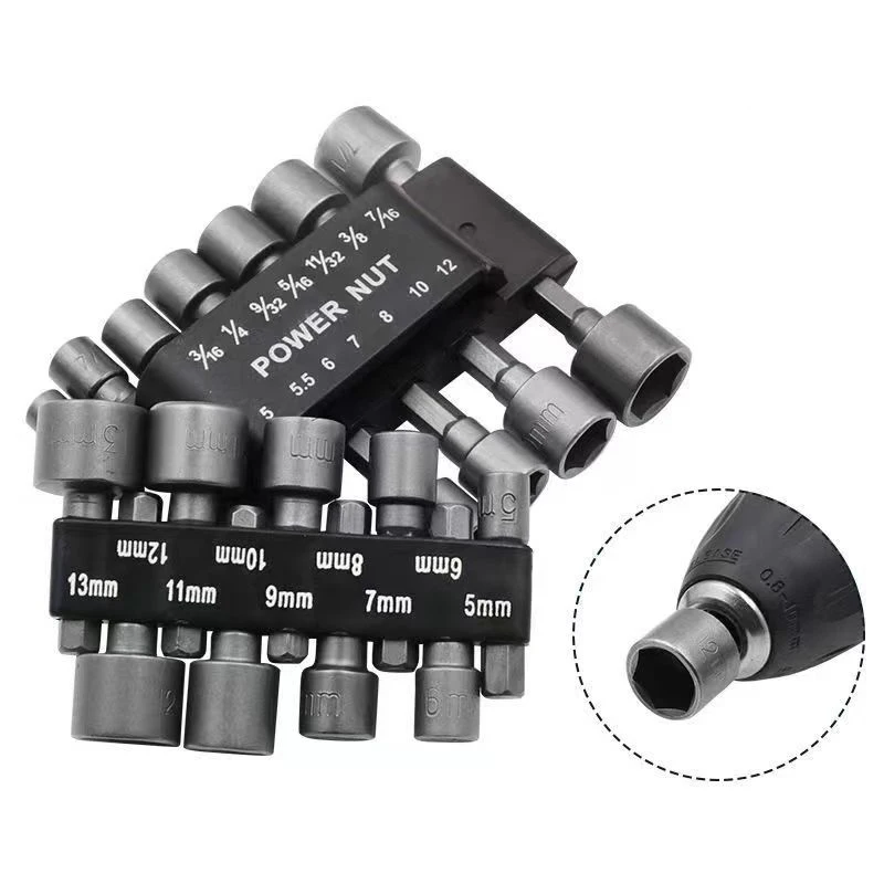 Heavy Duty Hex Socket Wrench & Screwdriver Bit Set
