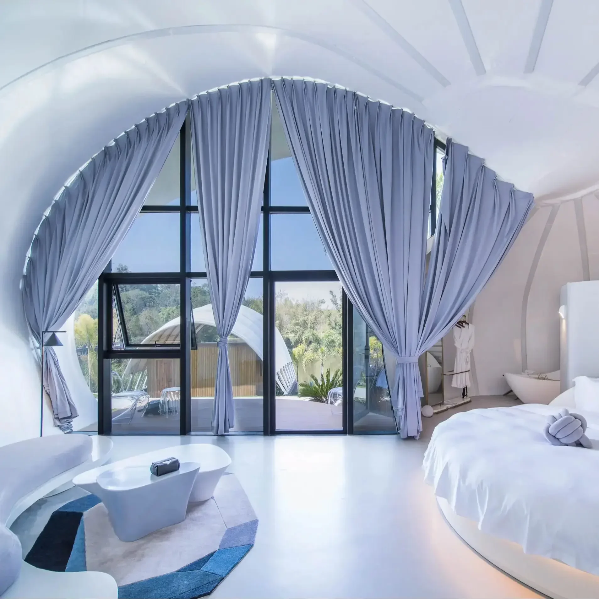 Luxury Snail Glamping Tent PVDF Tensile Structure Hotel - Image 5